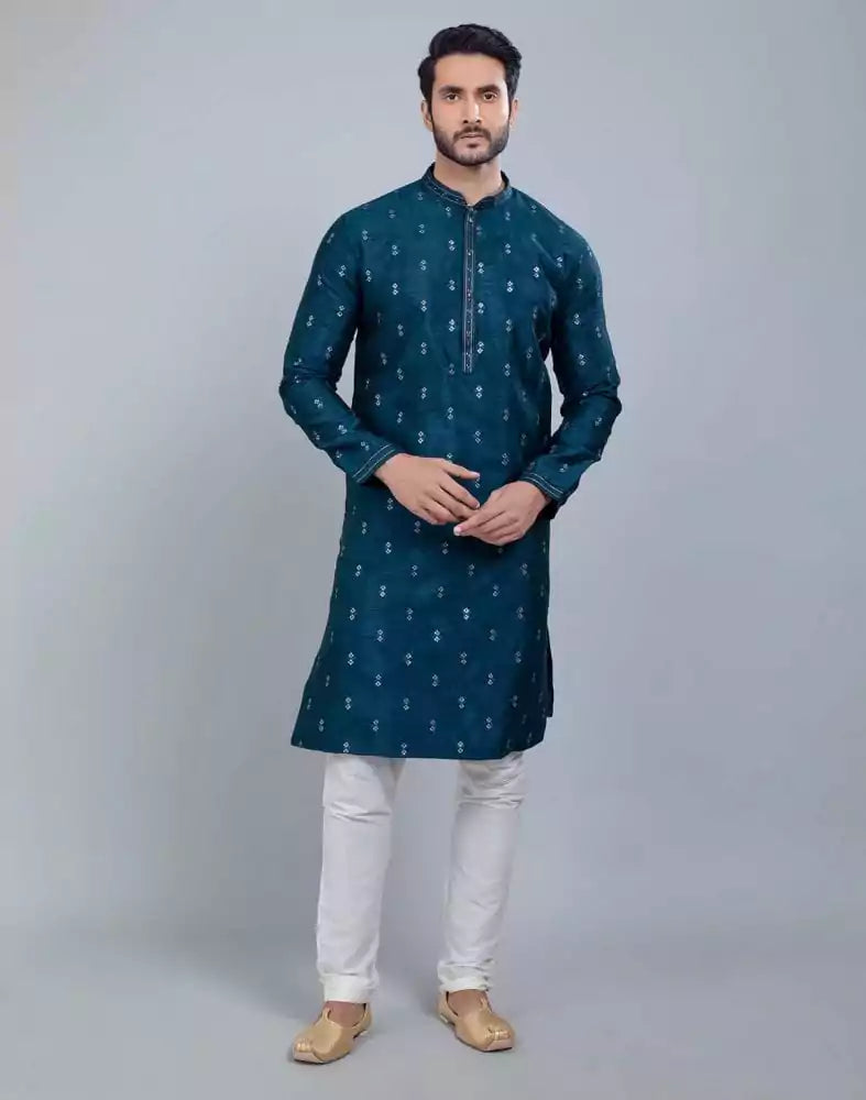 Rama Green Simple and Comfort Sequence design Kurta Set
