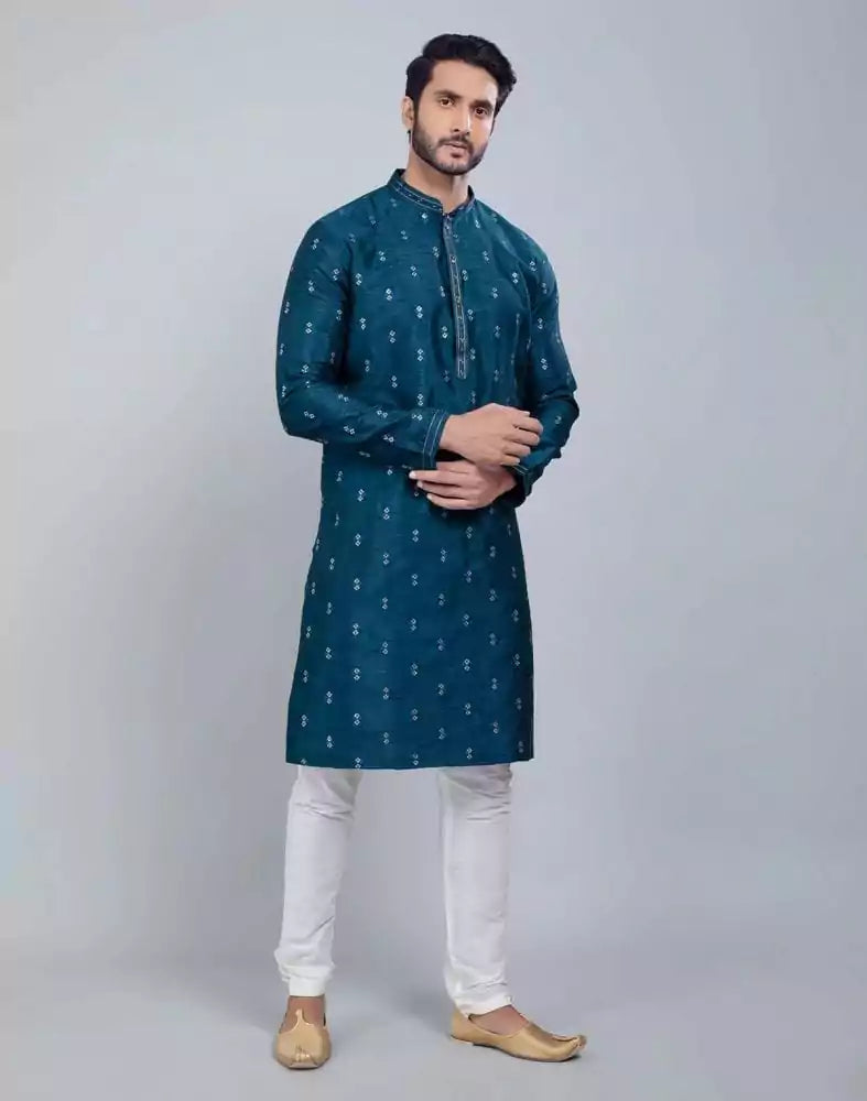 Rama Green Simple and Comfort Sequence design Kurta Set