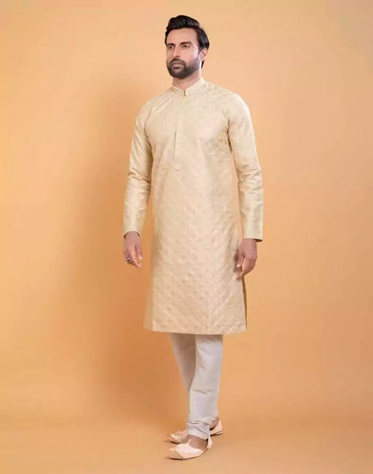 Self Jacquard Sequence Design Kurta Set