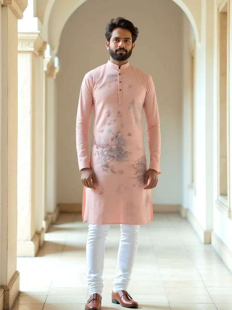 Pink Digital Print Cotton Trending Designer Kurta