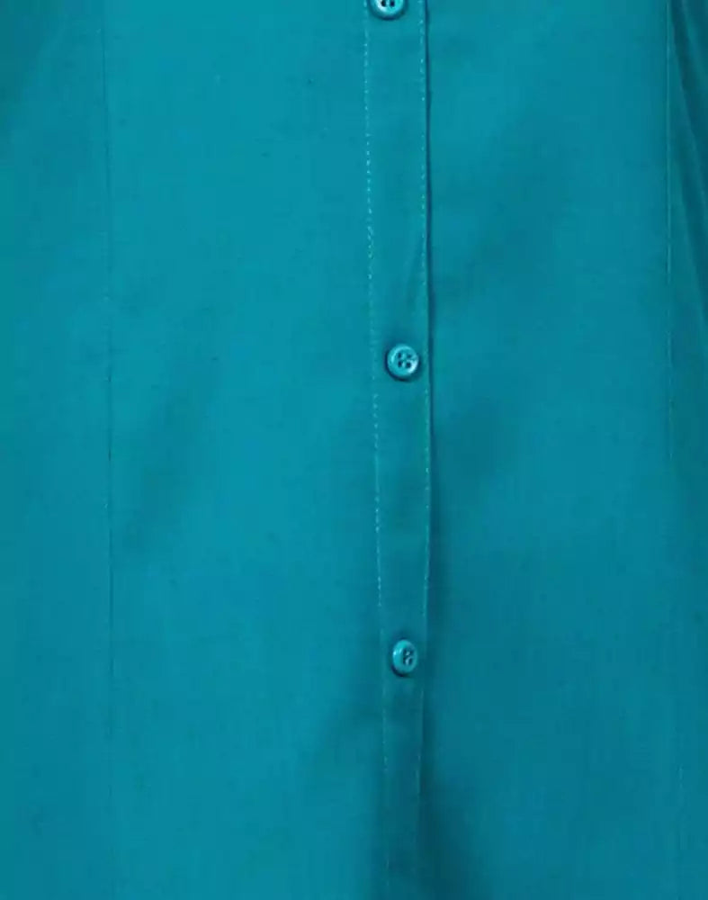 Green Cotton Plain Kurti