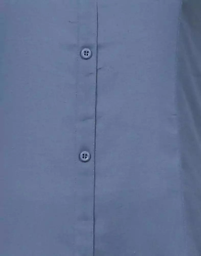 Light Blue Cotton Plain Kurti