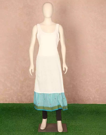 Sky Blue Geometric Pattern Cotton Kurti