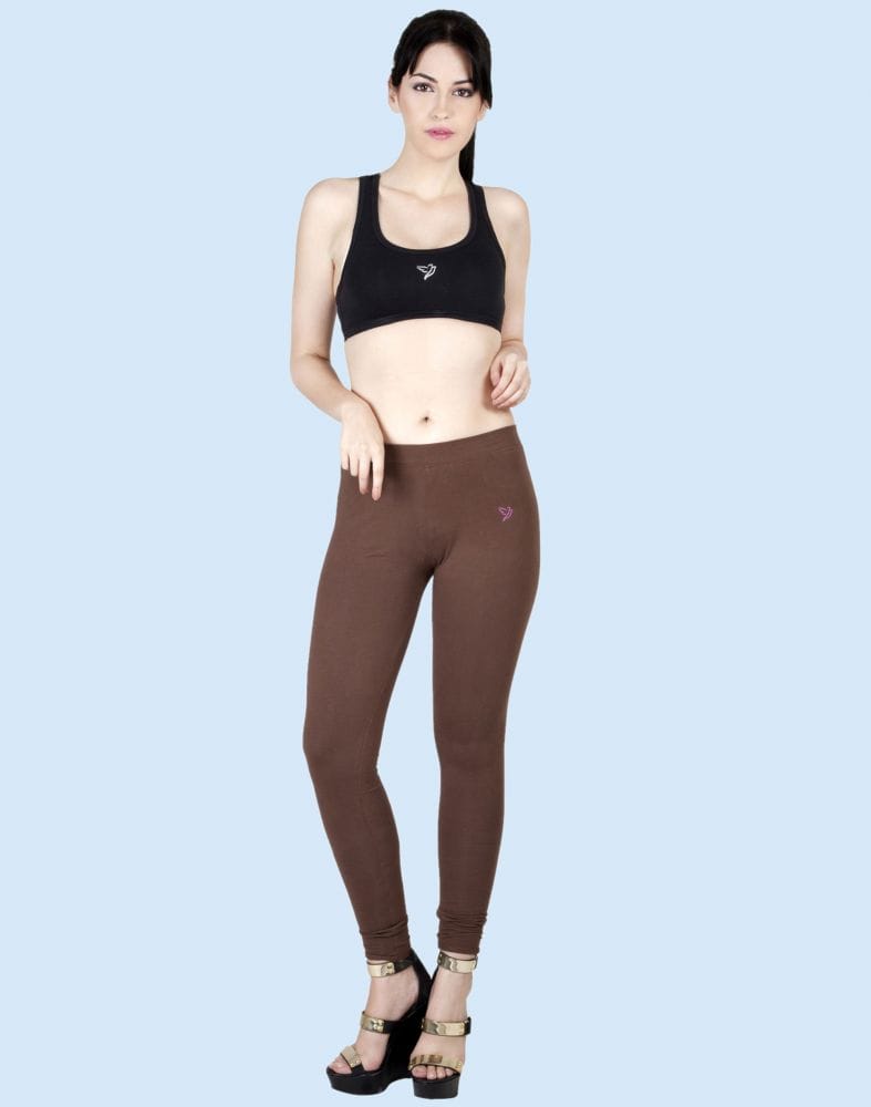 Twin Birds Mocha Bean Cotton Lycra Pencil Cut Women Legging