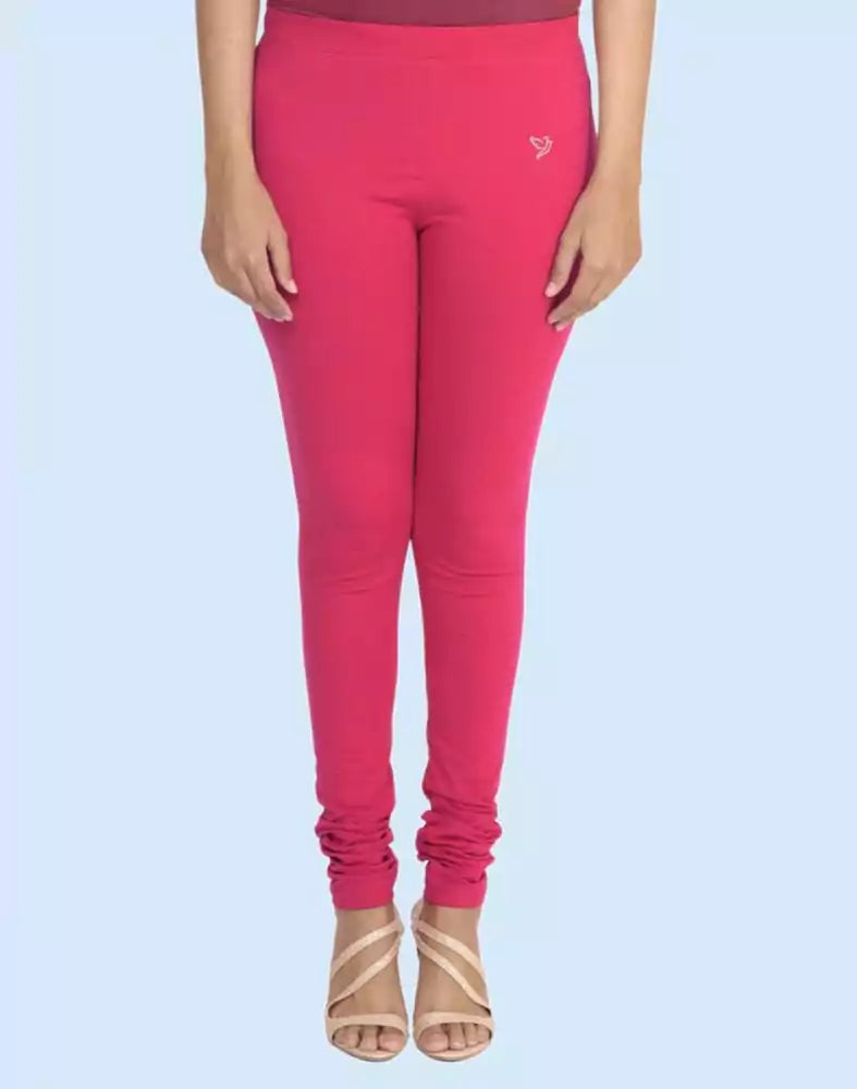 Twin Birds Pink paradise Cotton Lycra Pencil Cut Women Legging