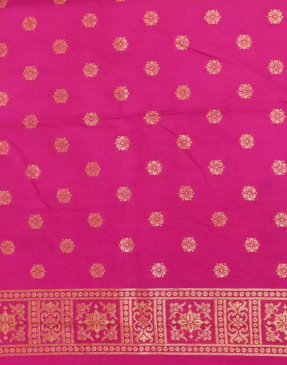 Mehendi Green Floral Raw Silk Weave Saree