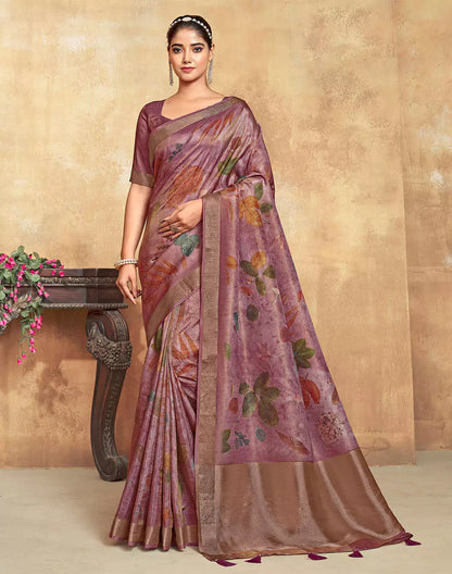 Light Pink Dola Silk Party Wear Saree