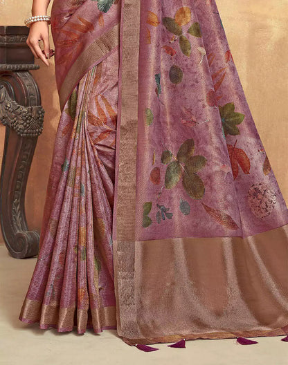 Light Pink Dola Silk Party Wear Saree