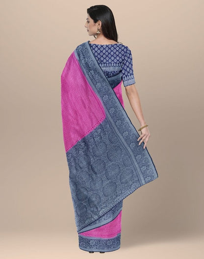 Pink Colored Soft Silk Saree