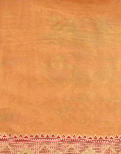 Orange Paisley Weave Chiniya Silk Saree