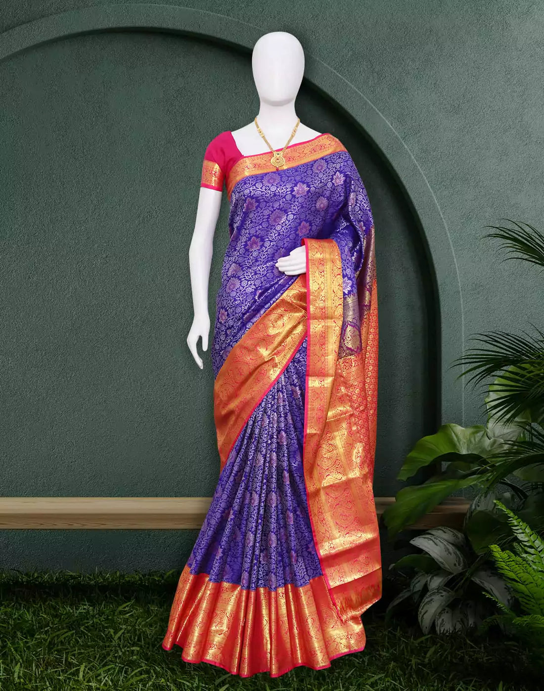 Exclusive Royal Blue Kanchi Pattu Saree