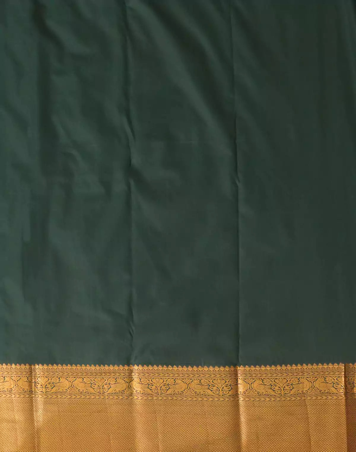 Magenta Floral Silk Saree with Copper Zari Border