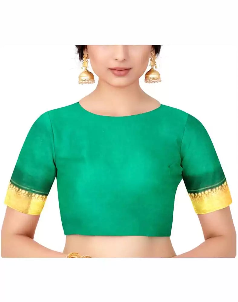 Green Floral Zari Pure Silk Saree