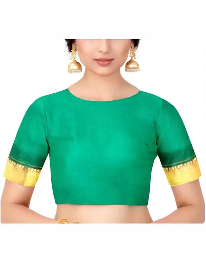 Green Floral Zari Pure Silk Saree