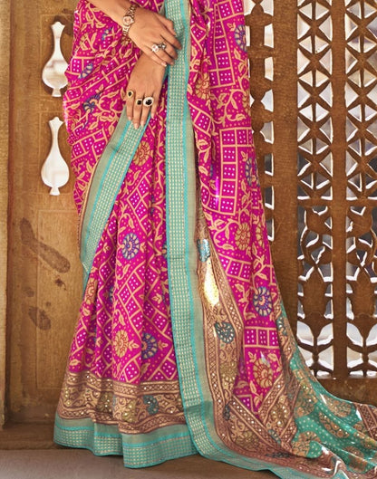 Hypnotic Patola Silk Pink Coloured Saree