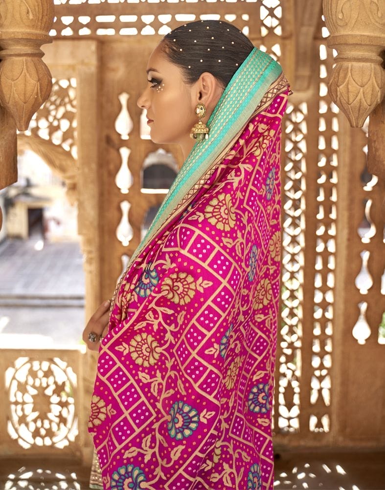 Hypnotic Patola Silk Pink Coloured Saree