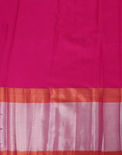 Kanchi Pattu Saree in Sky Blue Color and Pink combination Blouse