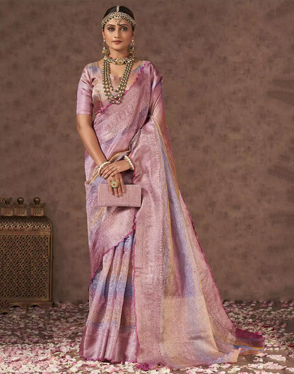 Multi Shaded Organza Party Wear Fancy Saree
