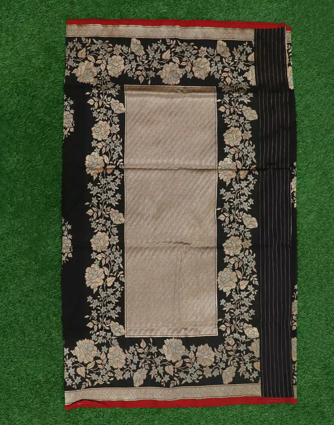Banaras Weave Black Color Saree