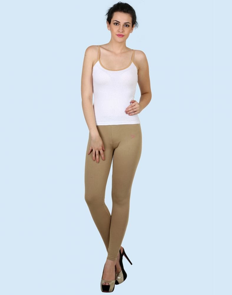 Twin Birds Sand Castle Cotton Lycra Pencil Cut Women Legging