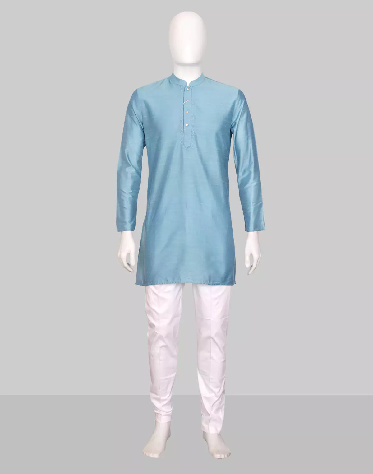 Raw Silk Plain Sky Blue Men&