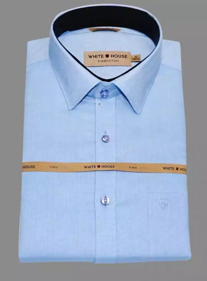 Light Blue Colour Plain Pure Cotton Shirt