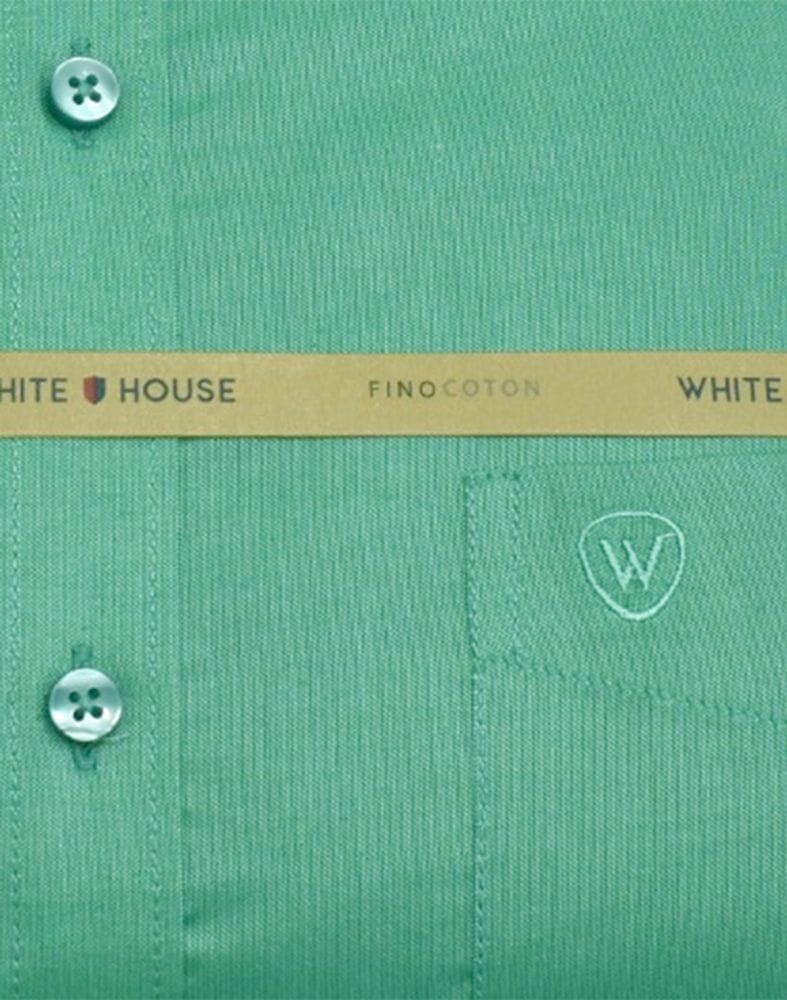 Rama Green Colour Plain Pure Cotton Shirt