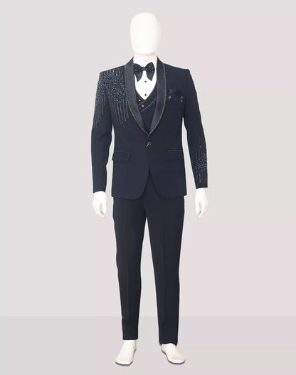 Polynosic Beads work 5 Pc Tuxido Designer Suit