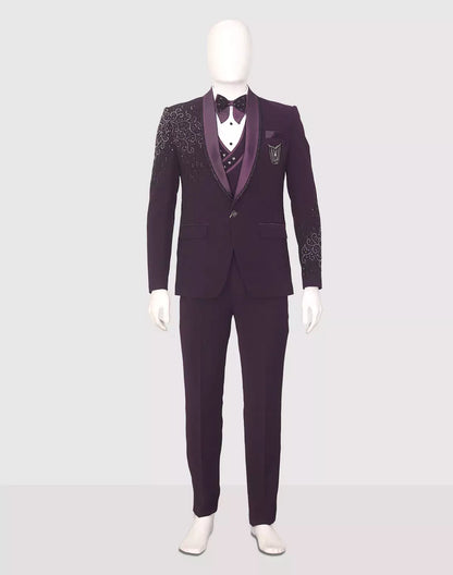 Polynosic Beads work 5 Pc Tuxido Designer Suit