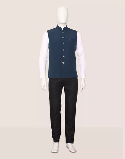 Rama Coloured Textured Polynosic Plain Waistcoat