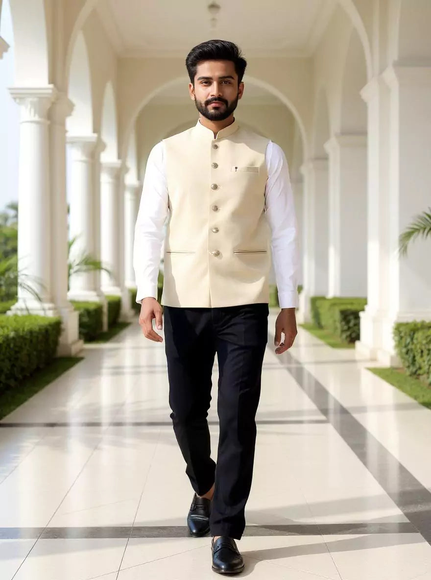 Pista Colour Textured Polynsic Waistcoat