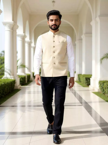 Pista Colour Textured Polynsic Waistcoat