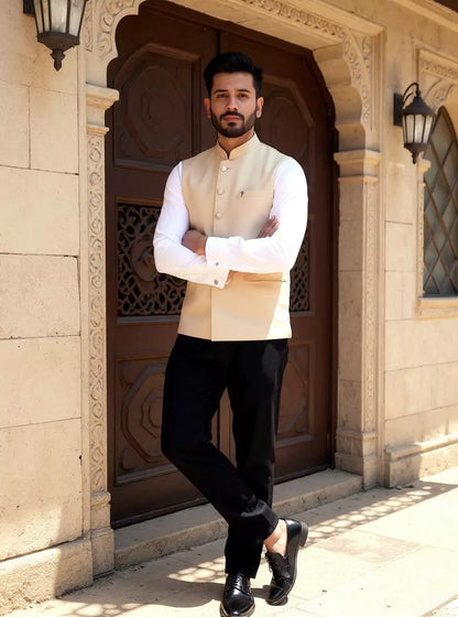 Pista Colour Textured Polynsic Waistcoat