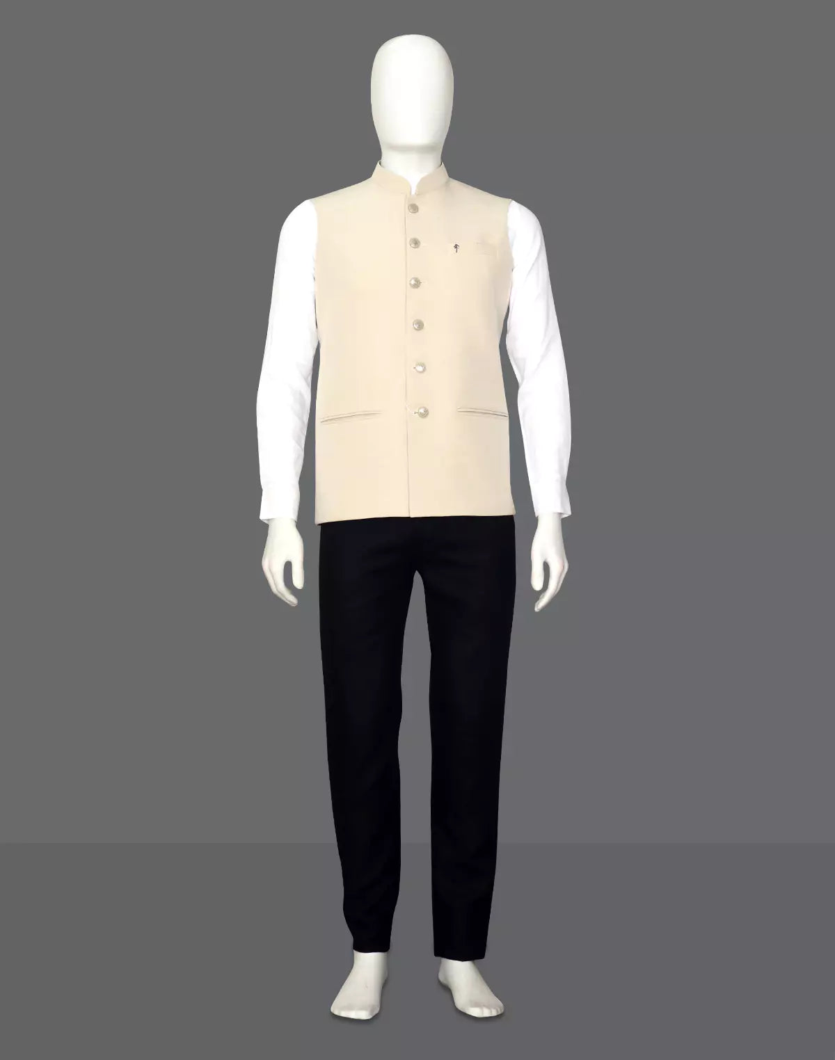 Pista Colour Textured Polynsic Waistcoat
