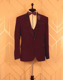 Shawl Lapel designer Maroon suit set