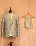 Stunning Pista Green Suit Set