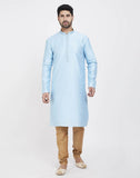 Sky Blue Impressive Thread And Sequence Work Kurtha Pajama