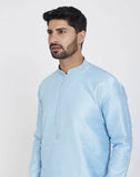 Sky Blue Impressive Thread And Sequence Work Kurtha Pajama