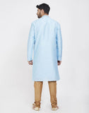 Sky Blue Impressive Thread And Sequence Work Kurtha Pajama