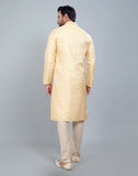 Georgette Yellow Self Design Multicolor Combo Kurta Set