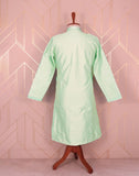 Firozi Coloured Self Design Jacquard Weave Kurta Pyjama Set