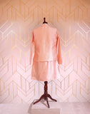 Peach Raw Silk De Royal Modi Set