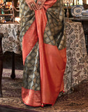 Entrancing Soft Silk Black Coloured Saree