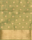 Light Green Floral Banaras Tissue Saree