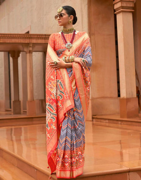 Buy Marabout Blue Mysore Silk Saree Online at Best Prices in India -  JioMart.