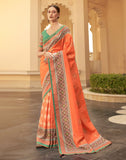 Dola Silk Orange Coloured Saree