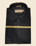 Black Colour Plain Pure Cotton Shirt