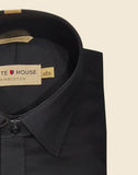 Black Colour Plain Pure Cotton Shirt