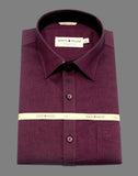 Dark Pink Colour Plain Pure Cotton Shirt